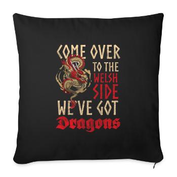 Dragon Fantasy Fairy Tale Asia - Sofa pillowcase 17,3'' x 17,3'' (45 x 45 cm) - black - Front