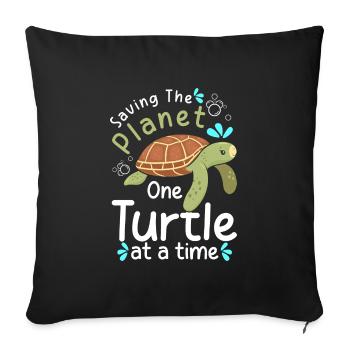 Conservation des espèces animales marines - Housse de coussin décorative 45 x 45 cm - noir - Devant