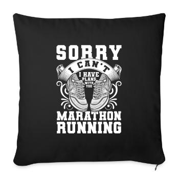 Marathon Running Shoes Jogging Winner - Sofa pillowcase 17,3'' x 17,3'' (45 x 45 cm) - black - Front