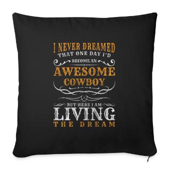 Wild West America Bandit Cool - Sofa pillowcase 17,3'' x 17,3'' (45 x 45 cm) - black - Front