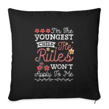 Frère ou sœur Amour Caractère - Housse de coussin décorative 45 x 45 cm - noir - Devant