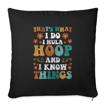 Sport Hoopdance - Sofa pillowcase 17,3'' x 17,3'' (45 x 45 cm) - black - Front