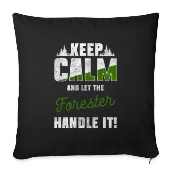 Förster Forst Jagd - Sofa pillowcase 17,3'' x 17,3'' (45 x 45 cm) - black - Front