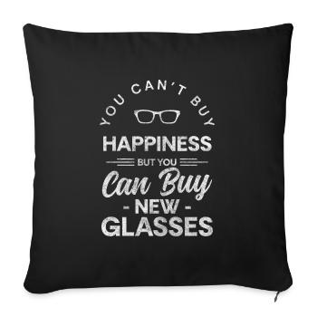 Visual Aids Glasses Student - Sofa pillowcase 17,3'' x 17,3'' (45 x 45 cm) - black - Front