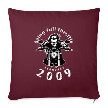 16. Geburtstag : à fond depuis 02/2009 - Housse de coussin décorative 45 x 45 cm - bordeaux - Devant