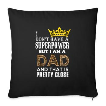 Grand papa - Housse de coussin décorative 45 x 45 cm - noir - Devant