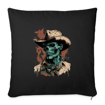 Untoter Cowboy - Sofakissenbezug 45 x 45 cm - Schwarz - Vorne