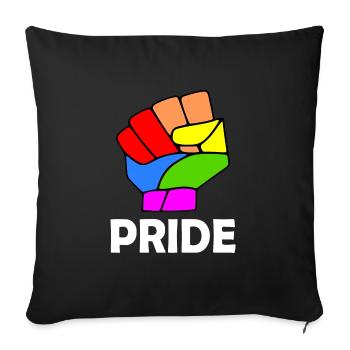 Pride - Sofa pillowcase 17,3'' x 17,3'' (45 x 45 cm) - black - Front