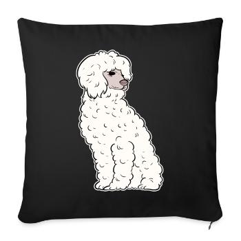 Poodle Dog Dwarf Poodle Toy Poodle Small Poodle Puppy Puppy - Sofa pillowcase 17,3'' x 17,3'' (45 x 45 cm) - black - Front