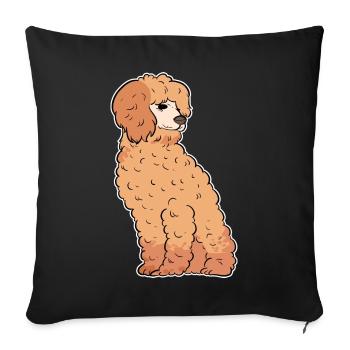 Poodle - Sofa pillowcase 17,3'' x 17,3'' (45 x 45 cm) - black - Front