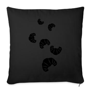 Croissant icon - Sofa pillowcase 17,3'' x 17,3'' (45 x 45 cm) - black - Front
