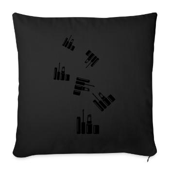 Make Up Cosmetics Icon - Sofa pillowcase 17,3'' x 17,3'' (45 x 45 cm) - black - Front
