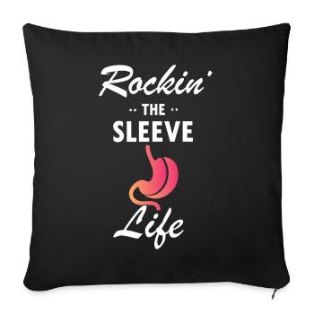 Gastric Bypass and Gastric Bypass Operation Design - Sofa pillowcase 17,3'' x 17,3'' (45 x 45 cm) - black - Front