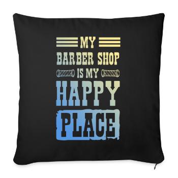 Barber shop - Sofakissenbezug 45 x 45 cm - Schwarz - Vorne