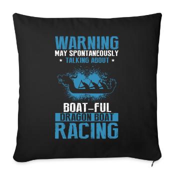 Dragon Boat Racing Chinese Boat Racing Festival - Sofa pillowcase 17,3'' x 17,3'' (45 x 45 cm) - black - Front