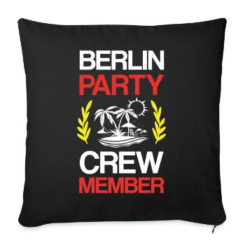 Berlin Party Crew - Housse de coussin décorative 45 x 45 cm - noir - Devant