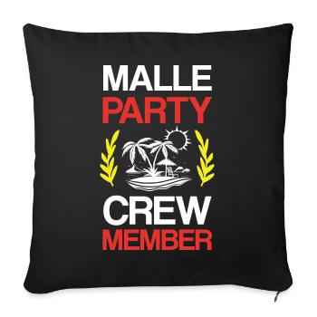 Malle Party Crew - Sofa pillowcase 17,3'' x 17,3'' (45 x 45 cm) - black - Front