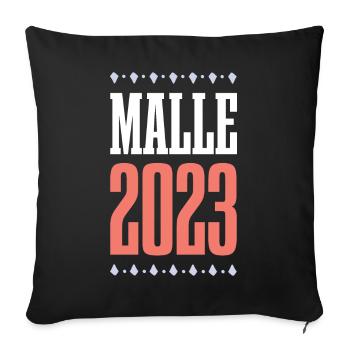 Malle 2023 - Sofa pillowcase 17,3'' x 17,3'' (45 x 45 cm) - black - Front