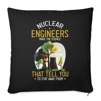 Nuklearingenieur für Kernkraftwerk und Kernenergie - Sofakissenbezug 45 x 45 cm - Schwarz - Vorne