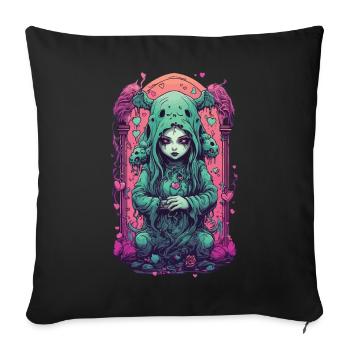 Occult Demon Love Gothic Pastel Black Magic - Sofa pillowcase 17,3'' x 17,3'' (45 x 45 cm) - black - Front