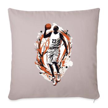 Dynamic Basketball Free Throw Basketball Player - Sofa pillowcase 17,3'' x 17,3'' (45 x 45 cm) - light taupe - Front