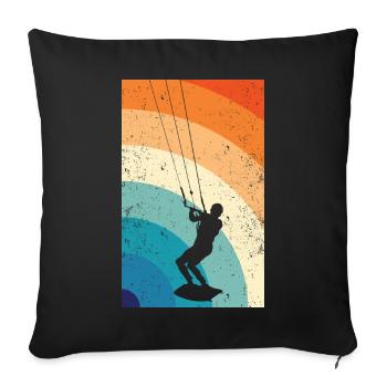 Kitesurfing - Sofakissenbezug 45 x 45 cm - Schwarz - Vorne
