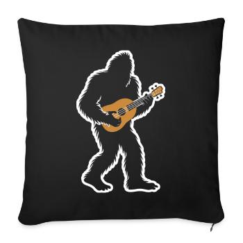 Geschenk für Hackbrettliebhaber - Sofakissenbezug 45 x 45 cm - Schwarz - Vorne