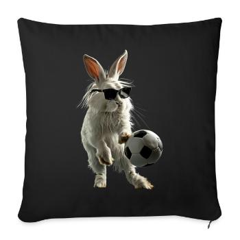 Rabbit - Sofa pillowcase 17,3'' x 17,3'' (45 x 45 cm) - black - Front