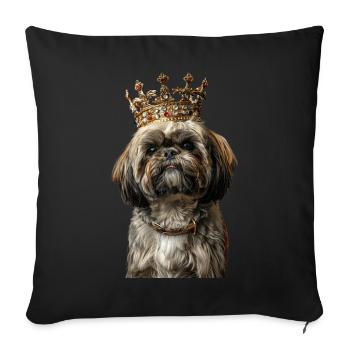Shih Tzu - Sofa pillowcase 17,3'' x 17,3'' (45 x 45 cm) - black - Front