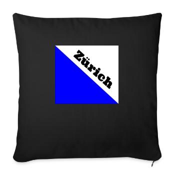 Zürich - Sofakissenbezug 45 x 45 cm - Schwarz - Vorne