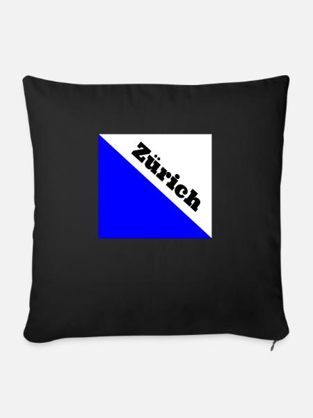 Zürich - Sofakissenbezug 45 x 45 cm - Schwarz