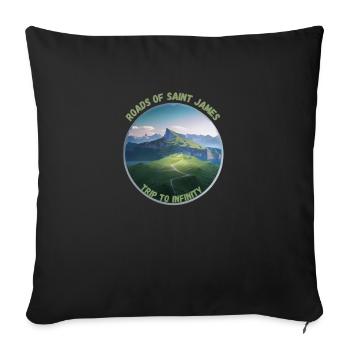 roads of saint james trip to infinity - Housse de coussin décorative 45 x 45 cm - noir - Devant