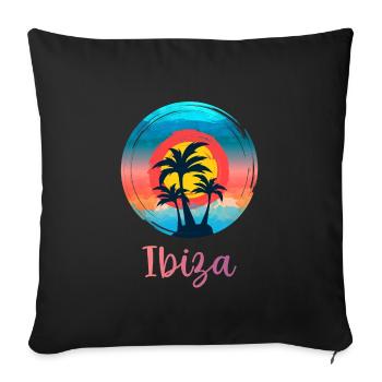 Ibiza - Sofakissenbezug 45 x 45 cm - Schwarz - Vorne
