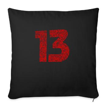 13 - Sofa pillowcase 17,3'' x 17,3'' (45 x 45 cm) - black - Front