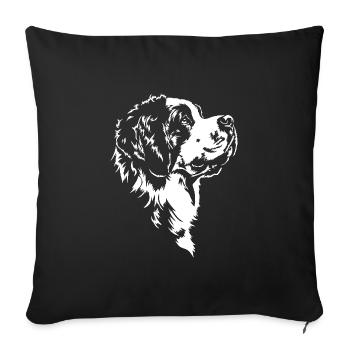 Saint Bernard Silhouette Chien Chien Wilsigns - Housse de coussin décorative 45 x 45 cm - noir - Devant