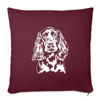 Boykin Spaniel Portrait Chien Chien Wilsigns - Housse de coussin décorative 45 x 45 cm - bordeaux - Devant