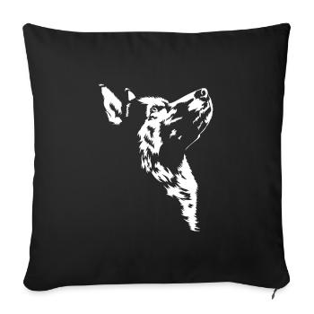 Alaskan Malamute Silhouette Dogs Dog Wilsigns - Sofa pillowcase 17,3'' x 17,3'' (45 x 45 cm) - black - Front
