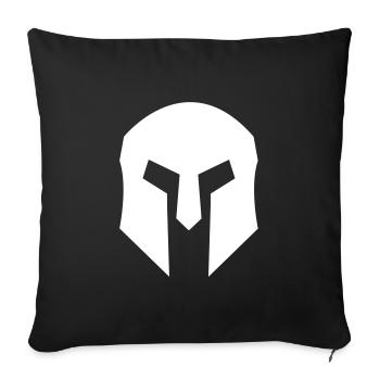 Spartaner Helm - Sofakissenbezug 45 x 45 cm - Schwarz - Vorne