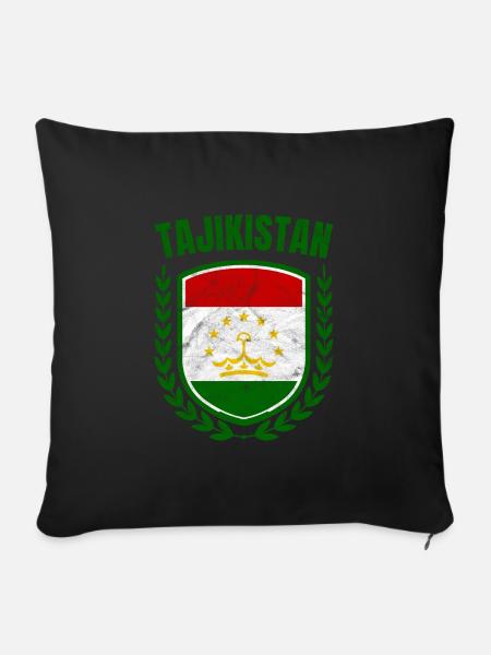 Tadschikistan - Sofakissenbezug 45 x 45 cm - Schwarz