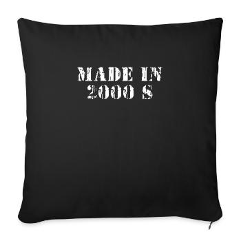 FABRIQUÉ DANS LES ANNÉES 2000 - Housse de coussin décorative 45 x 45 cm - noir - Devant