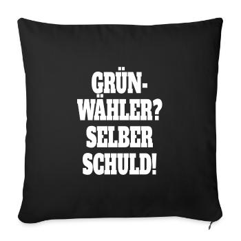 Witze Grüne Die Grünen Habeck Baerbock Partei - Sofakissenbezug 45 x 45 cm - Schwarz - Vorne