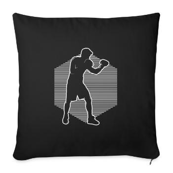Boxing Boxing Women Boxer Boxing Men - Sofa pillowcase 17,3'' x 17,3'' (45 x 45 cm) - black - Front