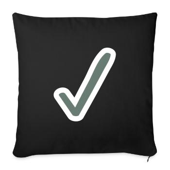 Vérifier l’esquisse de l’icône - Housse de coussin décorative 45 x 45 cm - noir - Devant