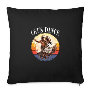 Let's Dance Tribal Dance Kultureller Tanz - Sofakissenbezug 45 x 45 cm - Schwarz - Vorne