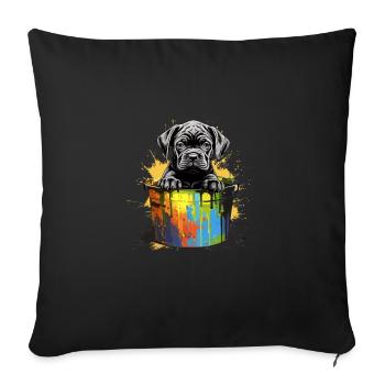 Cane Corso Welpe für einen Cane Corso Besitzer - Sofakissenbezug 45 x 45 cm - Schwarz - Vorne