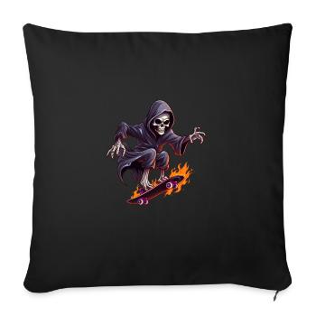 Skate Skater für einen Skater Skateboarder - Sofakissenbezug 45 x 45 cm - Schwarz - Vorne