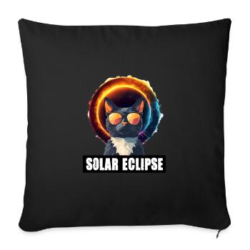 Sonnenfinsternis Katze - Sofakissenbezug 45 x 45 cm - Schwarz - Vorne