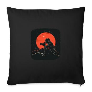 Astronaut Fotograf im Retro-Stil für Fotograf - Sofakissenbezug 45 x 45 cm - Schwarz - Vorne