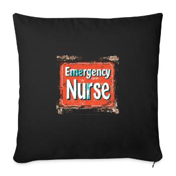 Notfallsanitäter Medizinisches Personal - Sofakissenbezug 45 x 45 cm - Schwarz - Vorne