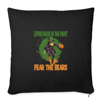 Leprechaun Bart Basketball für einen - Sofakissenbezug 45 x 45 cm - Schwarz - Vorne